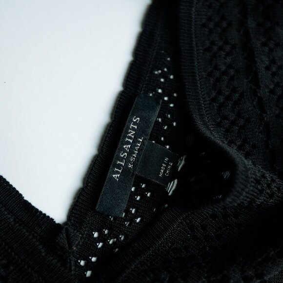 All Saints Cass Layered Look Crochet Crop Top - Size XS - Picture 5 of 9